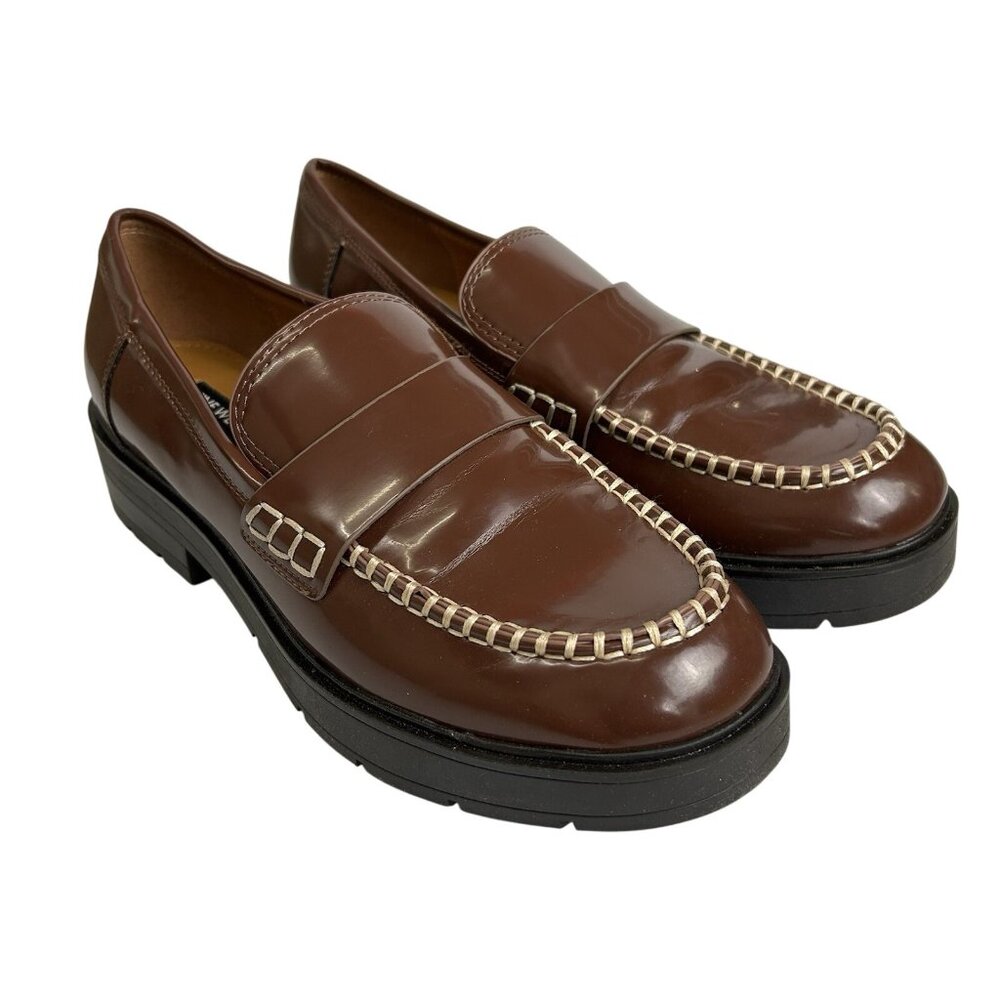 Nine West Women's 9M Kipla3 Casual Loafer Medium Brown 210 Stylish Round Toe NEW - Picture 16 of 16